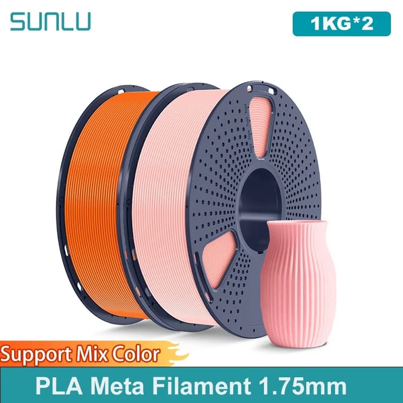 SUNLU 2KG PLA Meta Filament 1,75mm 1000g 3D Printer ordered 3D Filament wrapped for 3D printer and 3D pen