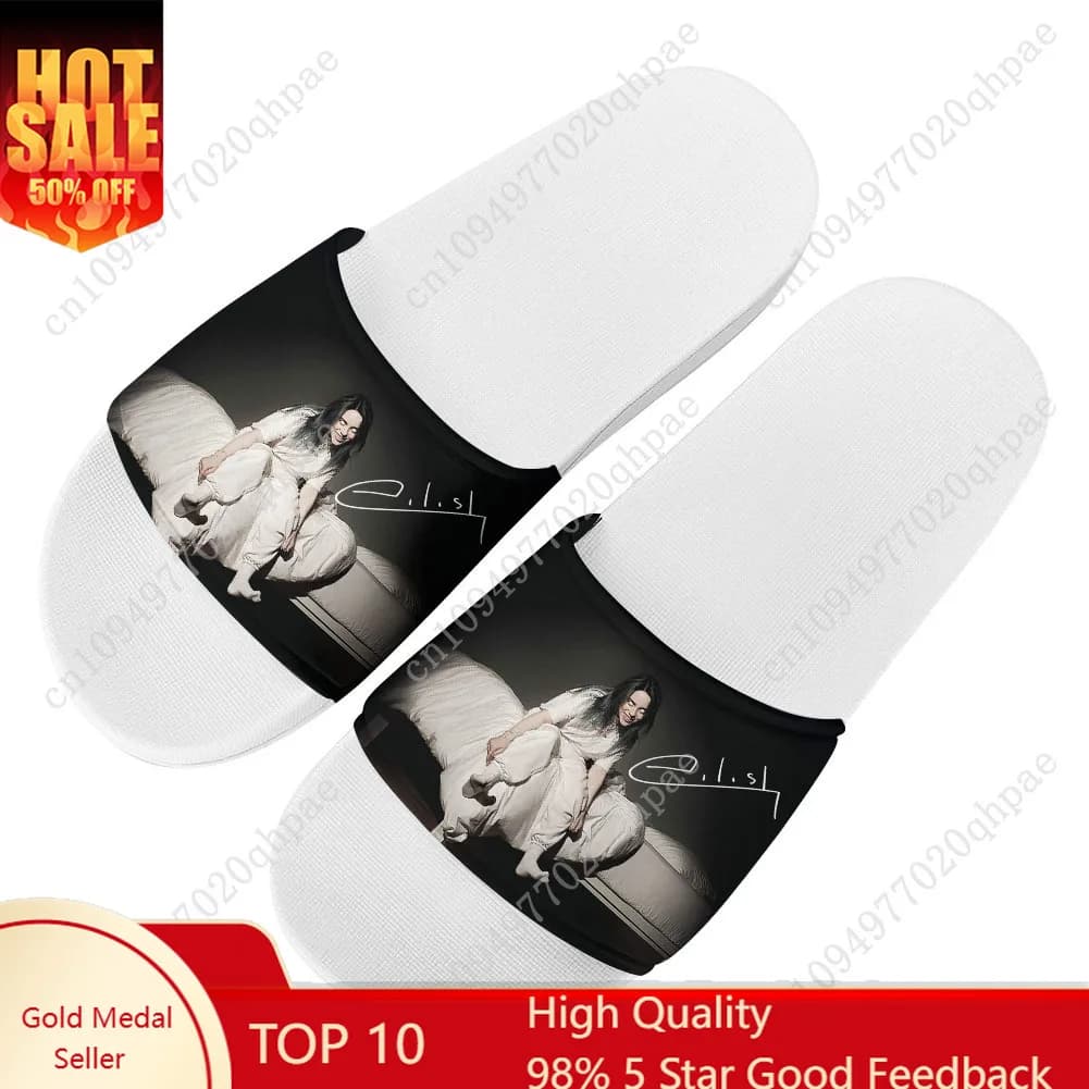 Billie Eilish slippers for home and bathroom, Water sandals for men, women and teenagers, Personalised Summer Slippers