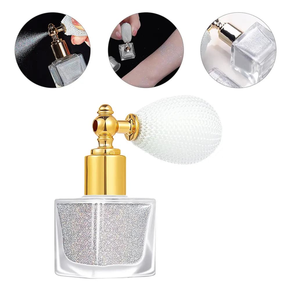Spray Glitter Corpo Illuminante Scintillante Festivo Non Comedogenico Per Tutti i Tipi di Pelle Feste Matrimoni