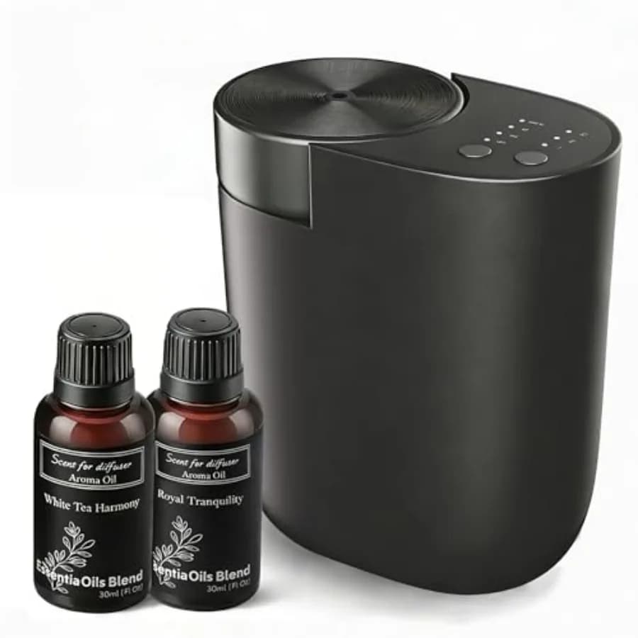Diffusore Senz'Acqua per Oli Essenziali, Diffusore di Profumo da Parete Silenzioso per Casa, Diffusore di Aromaterapia ad Aria Fredda con Copertura di 500 Piedi Quadrati