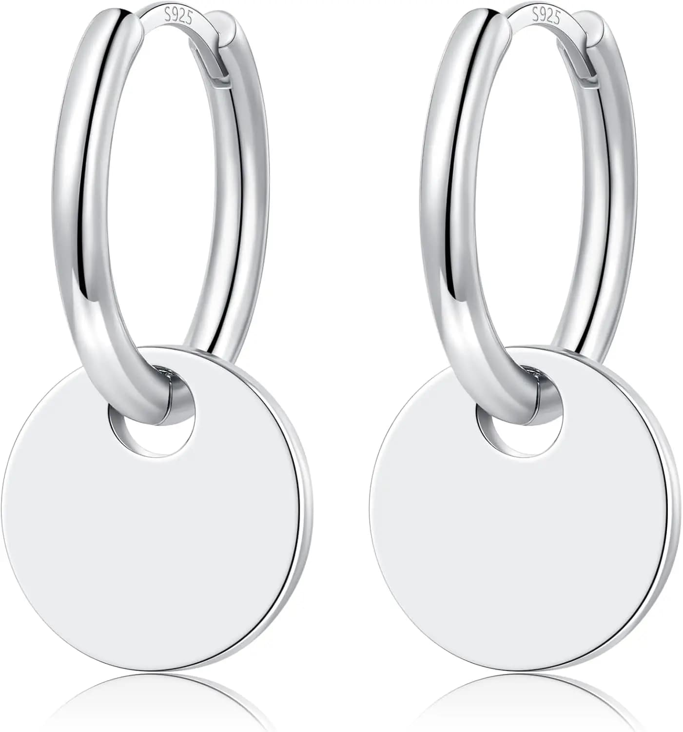 Orecchini Pendenti in Argento Sterling per Donne, Orecchini a Cerchio Ipoallergenici, Orecchini Impermeabili per Ragazze
