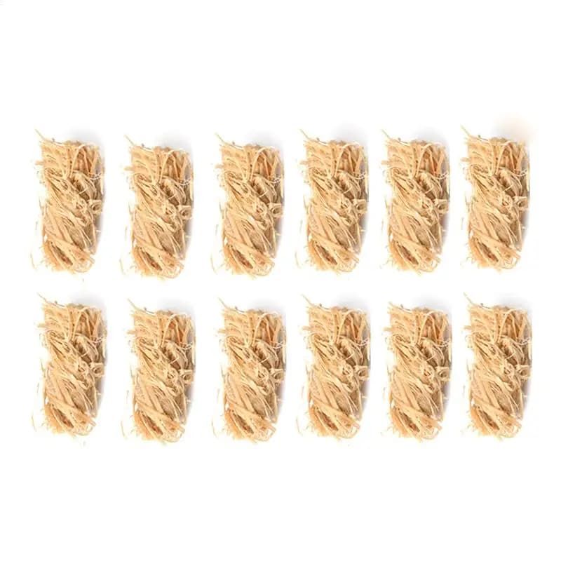 Coal startling 12 pieces Wood lighters in wood wool Coal barbecue Wood burners Barbecue and camping fire