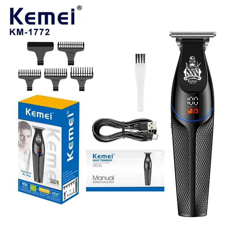 Kemei KM-1772 Tagliacapelli da 7000 giri/min Tagliacapelli professionale Tagliacapelli elettrico ricaricabile senza fili da uomo