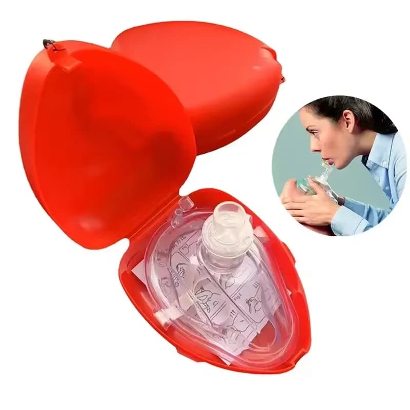 Set di Maschere CPR per Soccorso Auto, Kit di Pronto Soccorso con Respiratore Artificiale, Valvola Unidirezionale, Maschere Protettive per la Bocca, Kit di Sopravvivenza