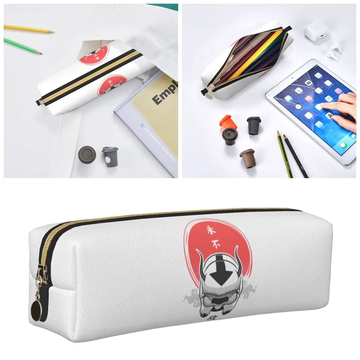 Appa Avatars The Last Airbenders Pencil Cases Pencilcases Pen Holder for Student Bag Students School Zipper Stationery