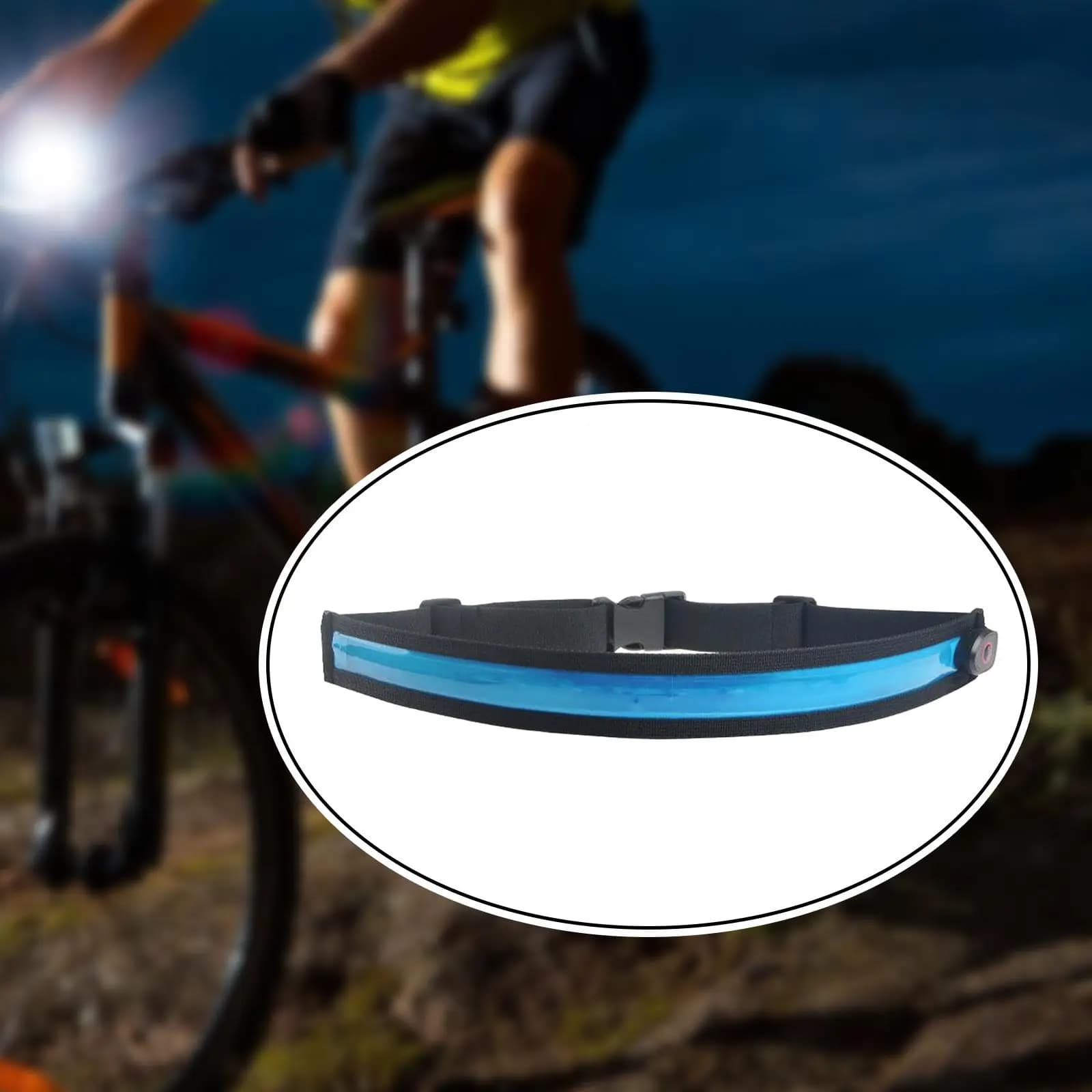 Cintura Riflettente LED Regolabile Ricaricabile USB, Accessorio di Sicurezza per Corsa Notturna, Ciclismo e Motociclismo