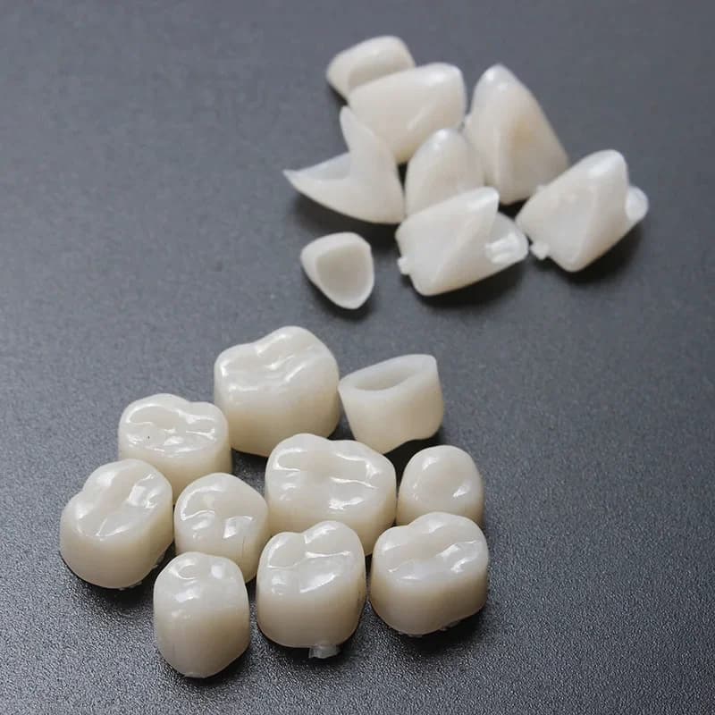 60 pcs Denti in Resin Dental Dental Crown Temporane Material for Front Tooths and Molars Hygiene Protection Oral Whitening Stable
