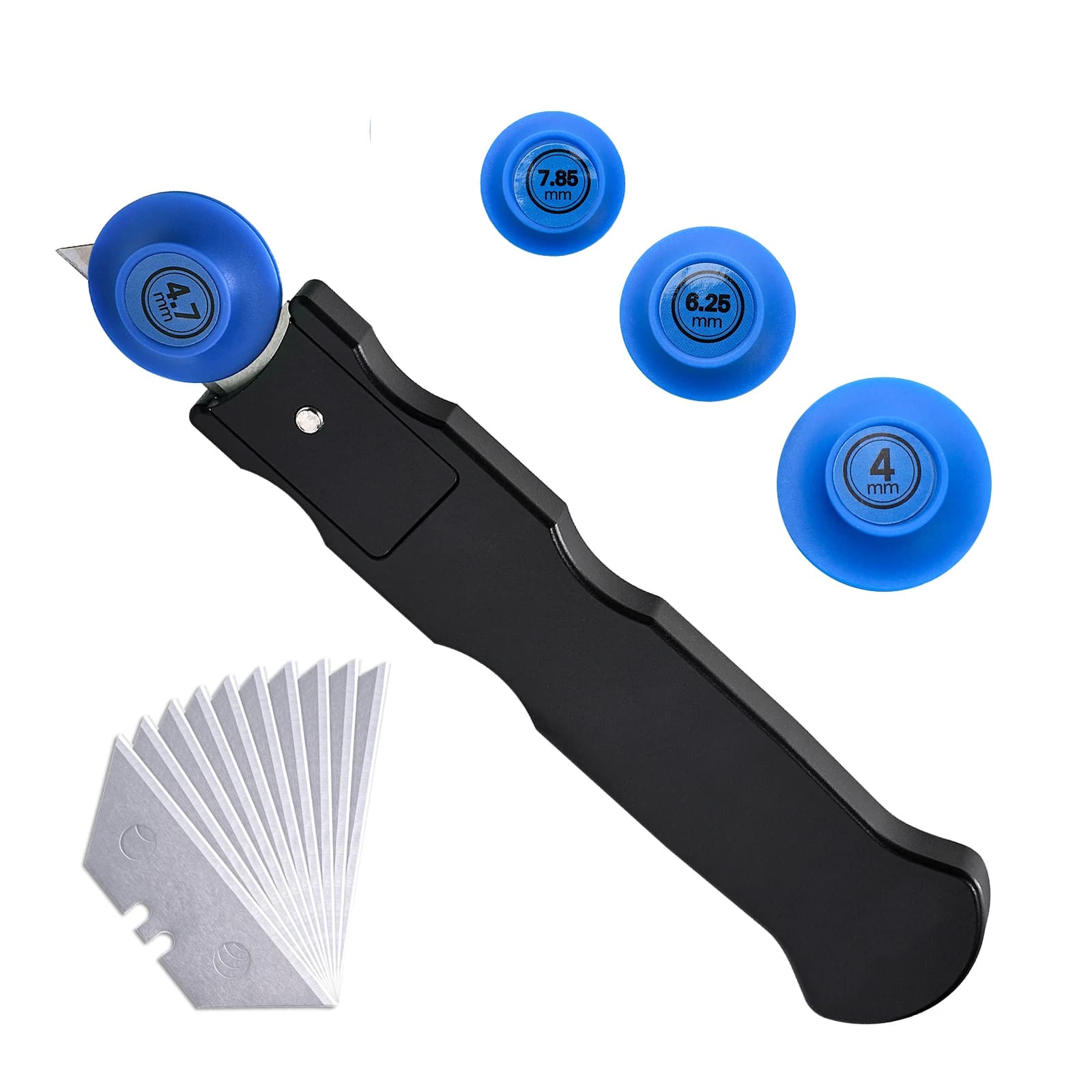 FOSHIO Vinyl Wrap Car Coating Film Cutting Tool With 4-Size Positioning Gap Roller Tint Wallpaper Installation Trimming Knife