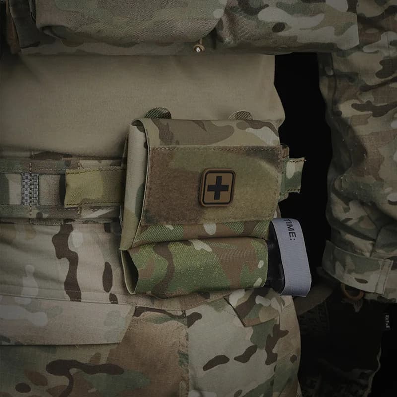 Kit per Microtraumi | Accessori per Gilet da Caccia Kit di Pronto Soccorso Laccio Emostatico Amaca | Borsa da Cintura IFAK EDC MOLLE
