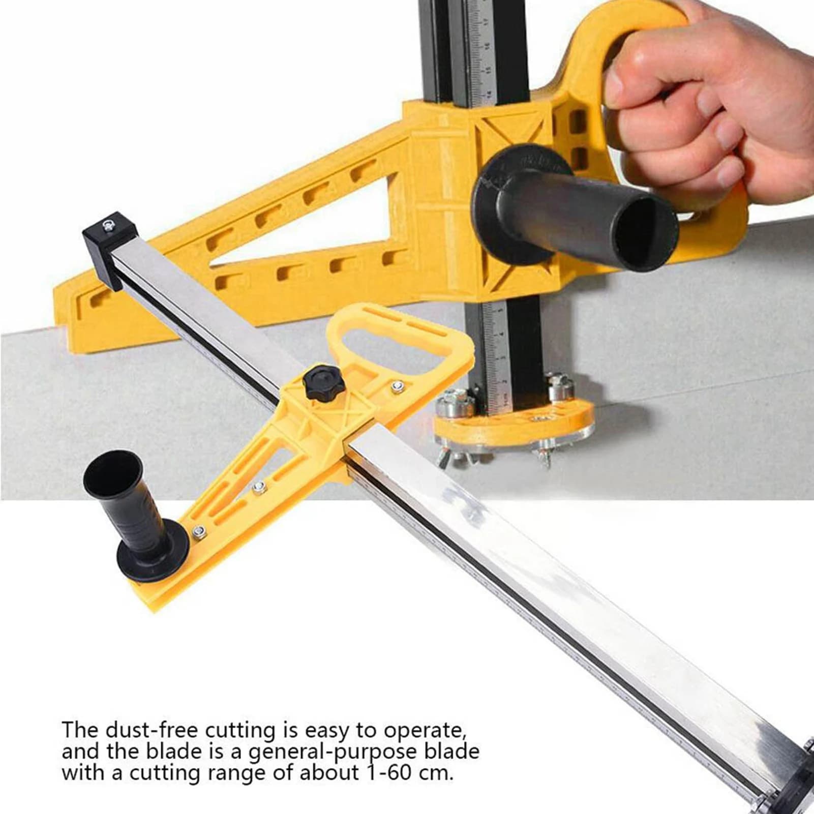 Manual cutter with cutting range 20-600 mm, 7 bearings, for plasterboard, stainless steel, manual push tool 20-600 mm