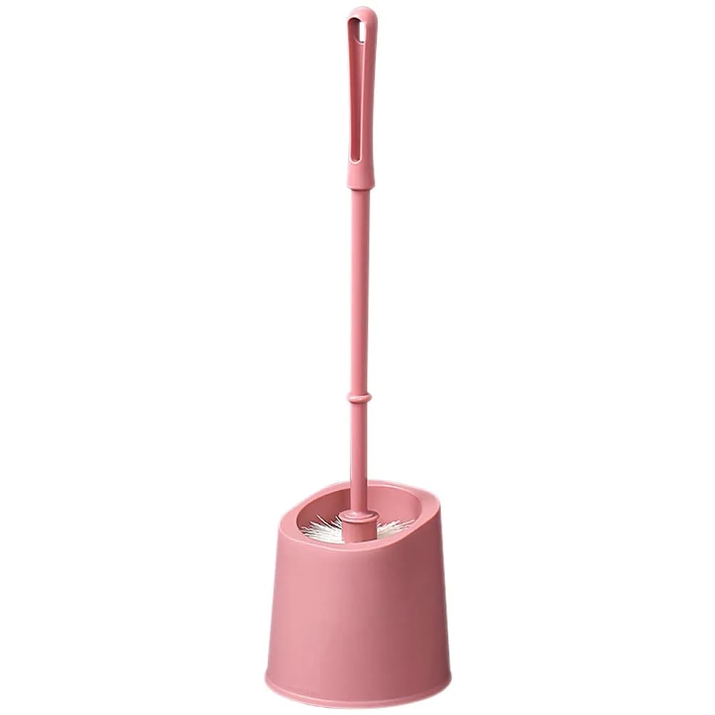 Set di spazzole per WC, set da parete con manico lungo, supporto per spazzola per la pulizia del bagno, setole morbide, design ergonomico, accessori per il bagno
