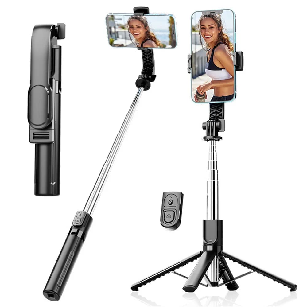 FGCLSY Selfie Stick Estensibile Wireless Bluetooth Remoto Smartphone portatile con quattro supporti per treppiede per telefono iOS Android