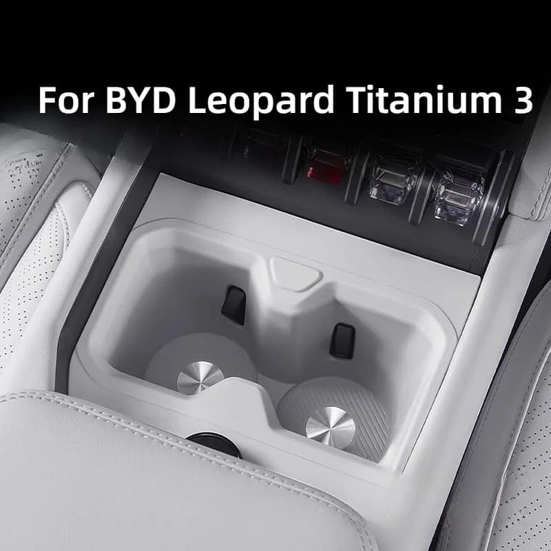 For BYD Leopard Titanium 3 Specialized Car Front Center Console Cup Mat Cover Silicone Rear Row Pad Auto Modified