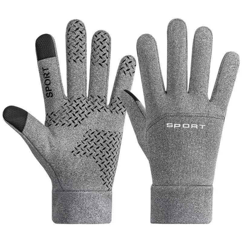 Anti-wind Gloves Waterproof Touchscreen for Men, Thermal Gloves Anti-slip to Two fingers and Internal fingers for Open Cycling