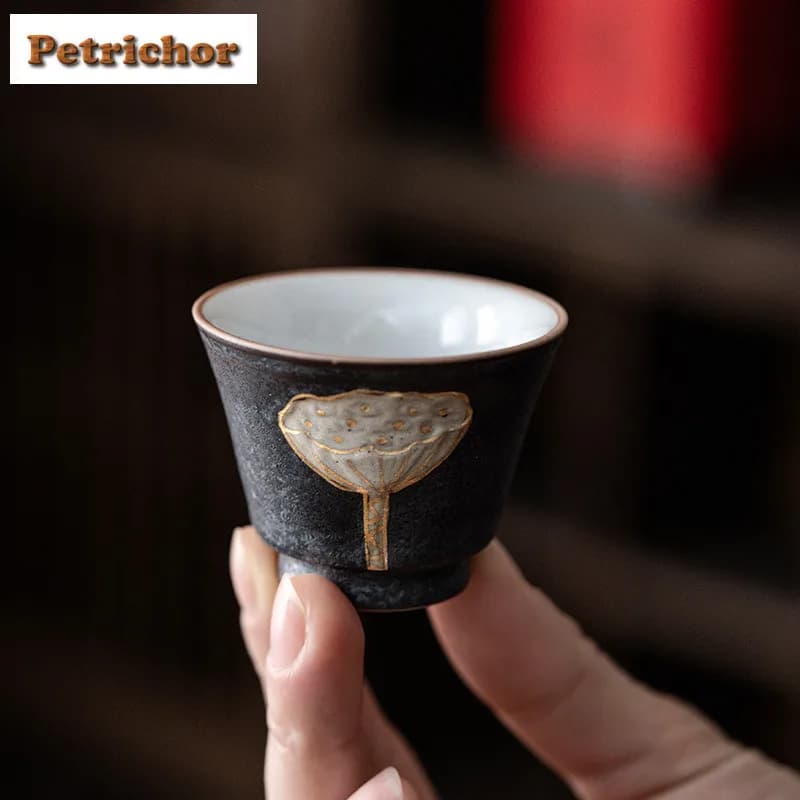 2pc/lot Lotus Pod Teacup Creative Tea Bowl Set Of Cups Tea-tasting Smelling Cup Jianzhan Master Cups Puer Tea Items Craft Gift