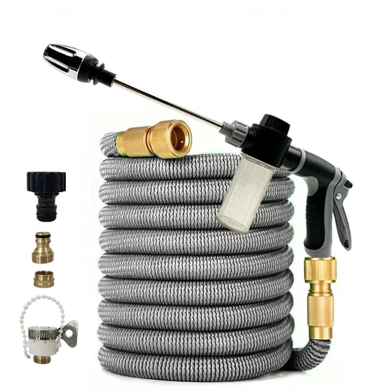 Expandable Magic Magic Hose Set by Adjustable High Pressure Car Wash Water Gun, Perfect for Garden Watering, Car Wash