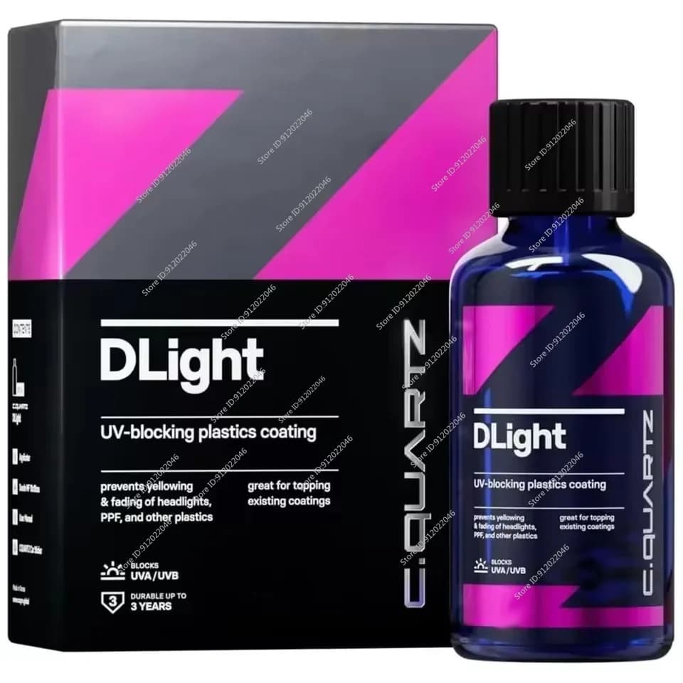 Car CQUARTZ DLight UV Ceramic Headlight Coating Long-Lasting Protection Coating for Car Care Headlights and PPF Plastics