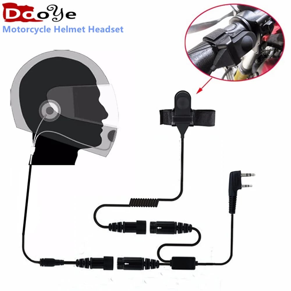 K1 2-Pin PTT casco moto auricolare auricolare per KSUN TYT quansheng Baofeng UV5R UV82 888SWalkie Talkie accessori auricolare