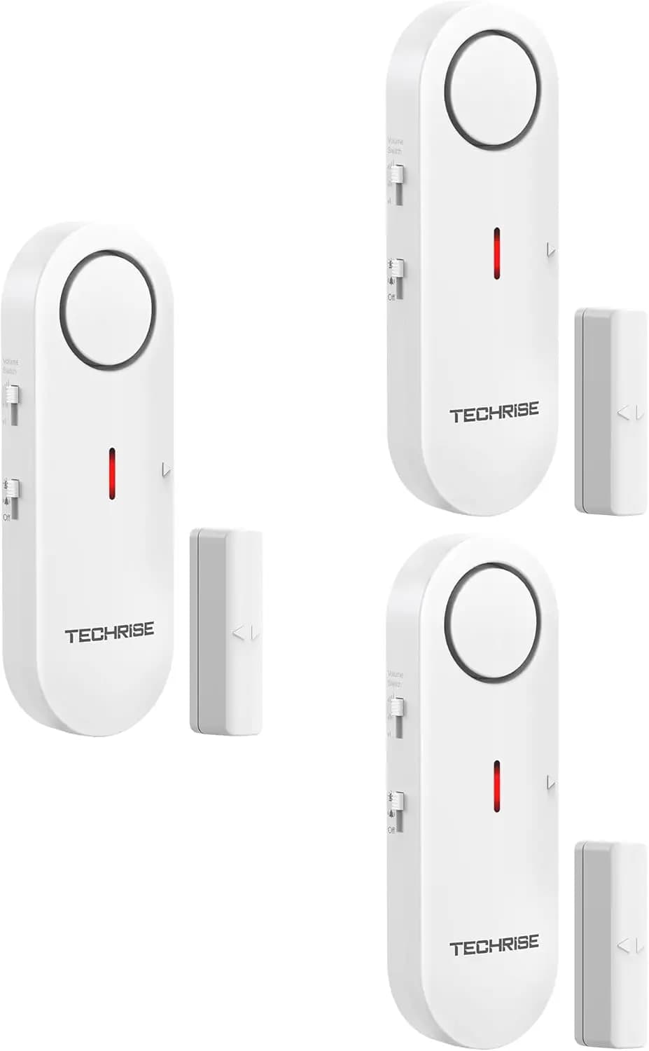 Allarme e Campanello 2-in-1, Sensore per Porta Facile da Installare, Volume a 3 Livelli, Sicurezza per Piscina, Bambini e Casa (Confezione da 3)
