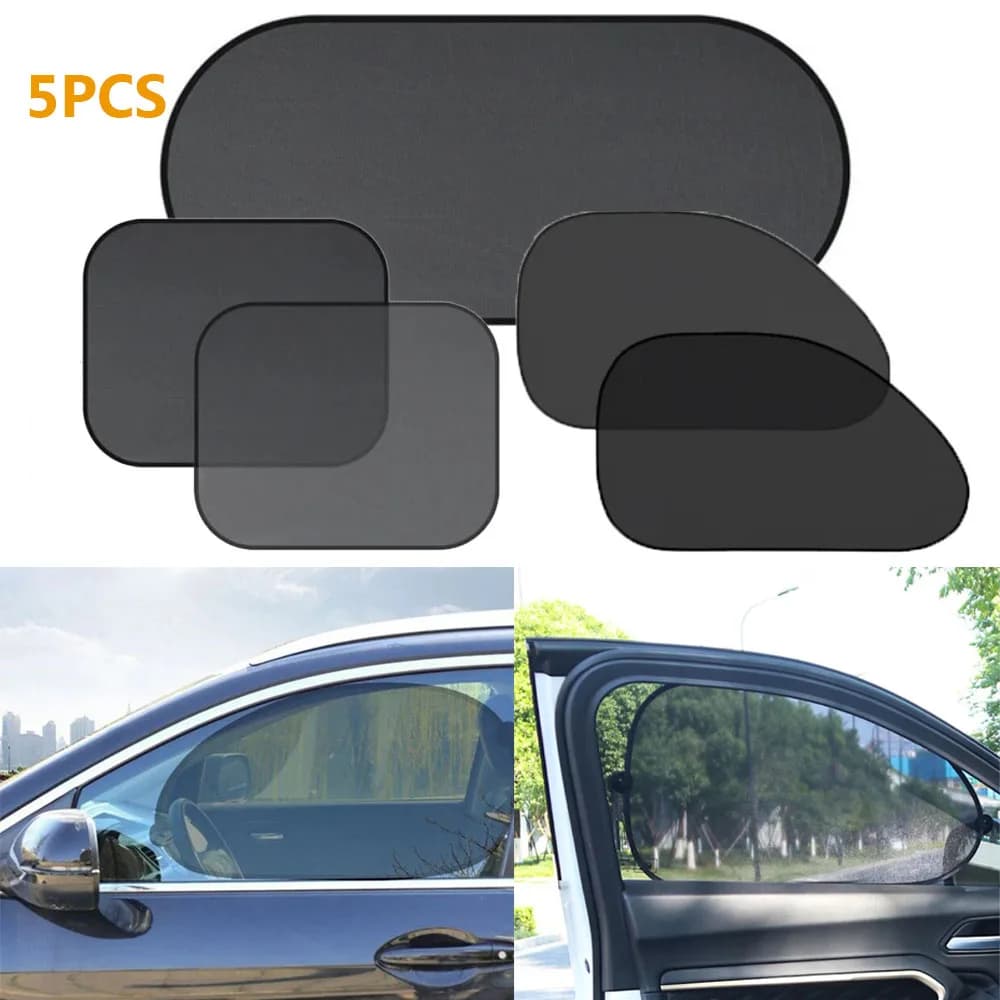 1-5Pcs Universal Car Sunshades Foldable Auto Side Window Rear Windscreen Mesh Sunshade Cover Car Windshield Accessories Exterior