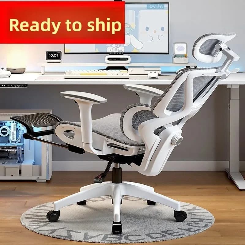 Sedia Ergonomica da Ufficio con Supporto Lombare, Traspirante, per Gaming e Lavoro da Casa, Comoda per Lunghe Sessioni, Resistente alla Piegatura