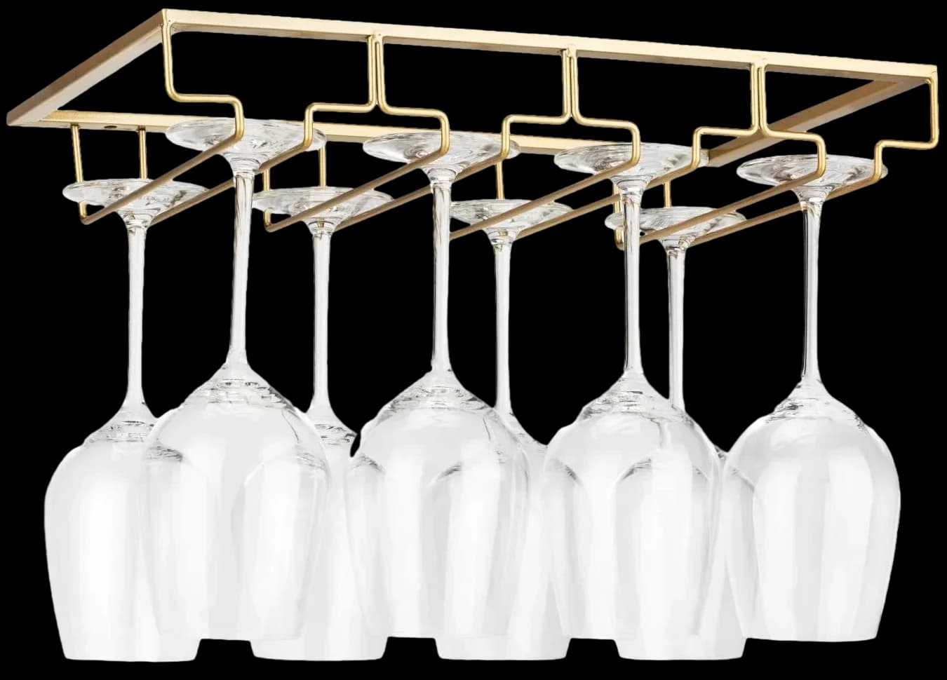 1PCS Wine Glass Rack Under Cabinet, Bartender Stemware Holder Metal Wine Glass Organizer Glasses Storage Hanger for Bar Kitchen
