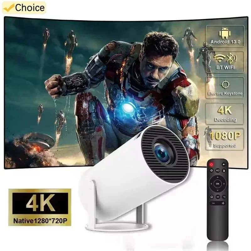 New Projector 4K Android 11 Wifi6 290ANSI Allwinner H713 BT5.0 1080P 1280*720P Cinema Outdoor Portable Projetors