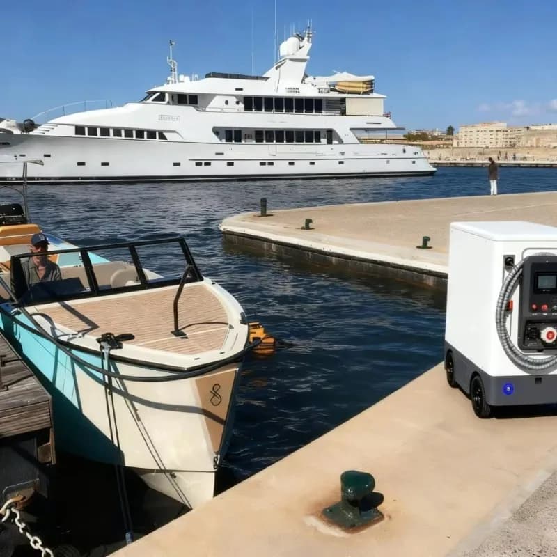 Custom 90KWH EV Charging Robot Mobile Power Bank,60KW 80KW DC Fast Charging for Electric Boat EV Fleets High Capacity Charger