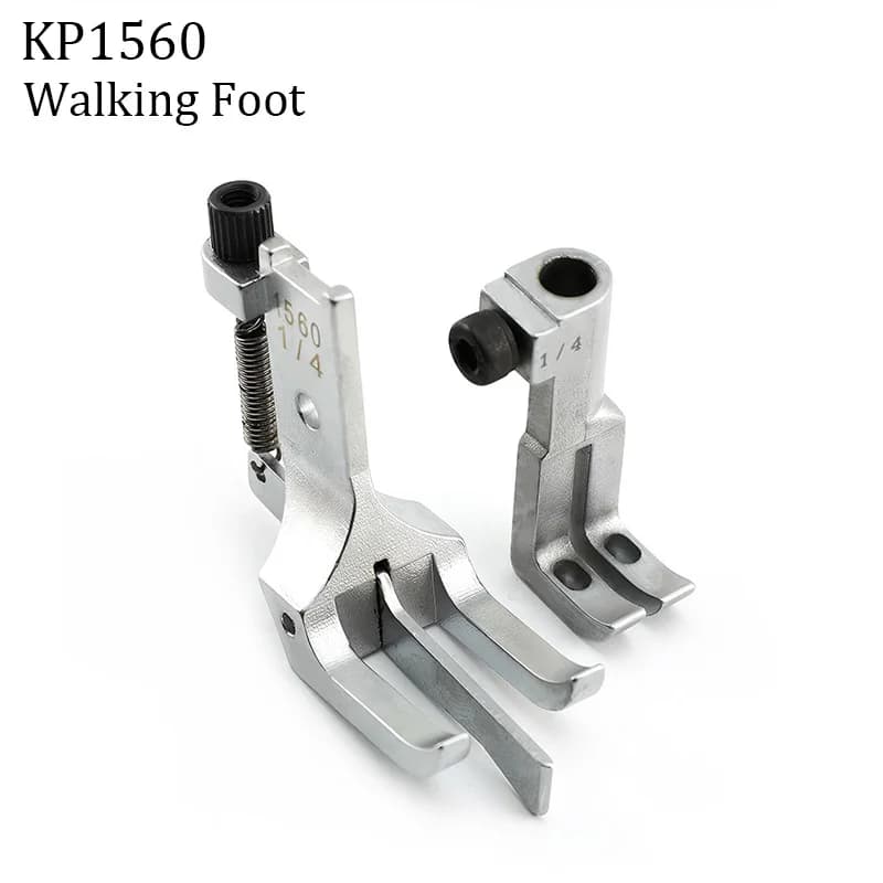 KP1560 Double Needle Walking Foot with Center Guide, Replacement Part for Consew, JUKI and other Double Needle Sewing Machines