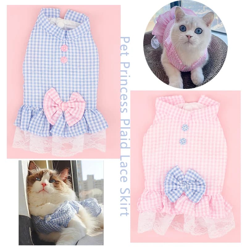 Abito Estivo da Principessa per Cani, Vestito Tutu per Cuccioli Piccoli, Gatti, Chihuahua, Yorkie, per Feste e Matrimoni