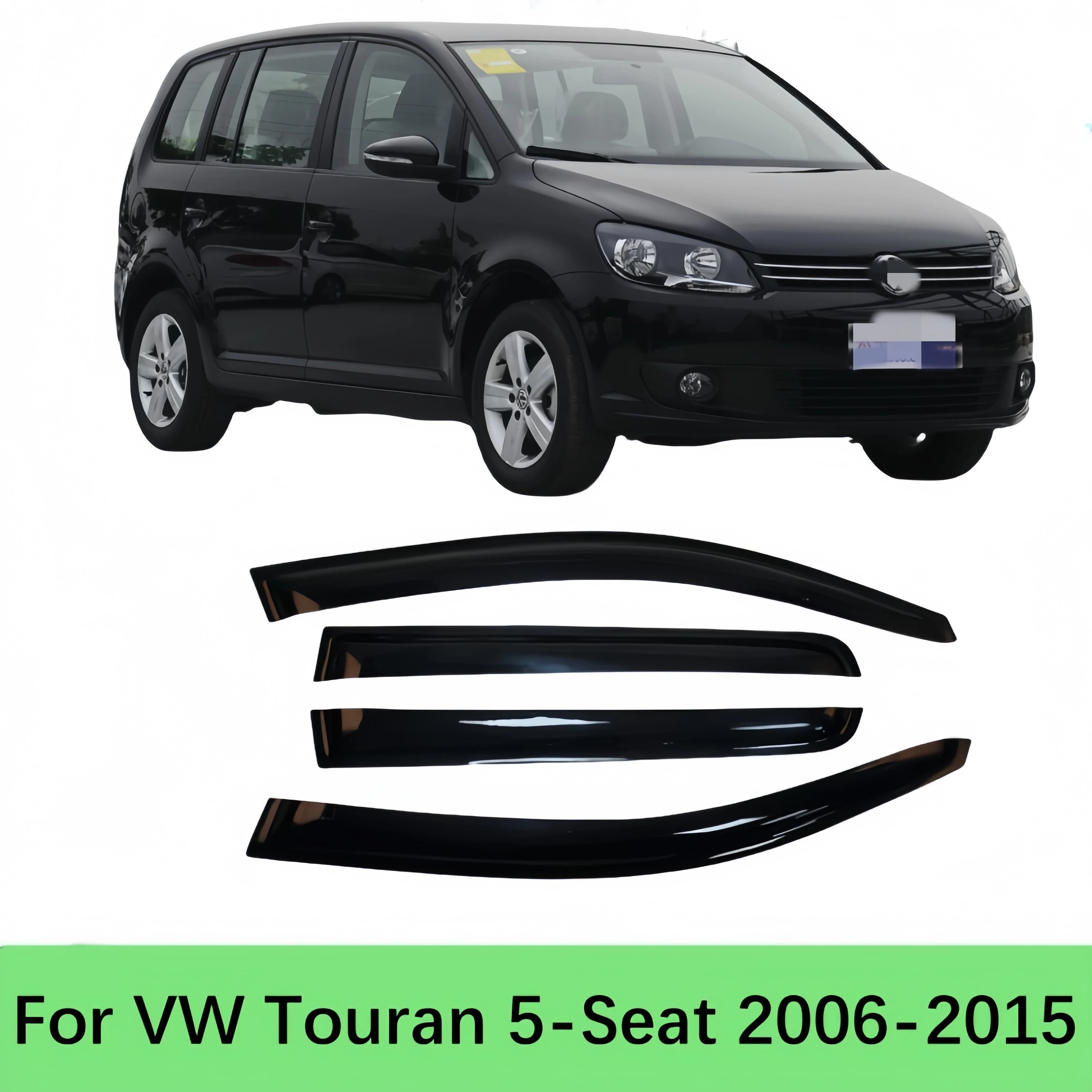 Per VW Touran 5 posti 2006-2015 Car Styling Accessori Finestra Visiera Deflettore Scudo meteorologico Sole Pioggia Deflettore Guardie Copertura Trim