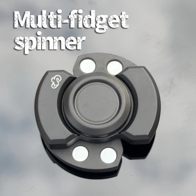 EDC Alloy Tre-in-uno: Fidget Spinner, Giocattolo Antistress, Clicking Coins, Antistress per le dita, Clip Telegrafica, Gioco di Carte a Pressione
