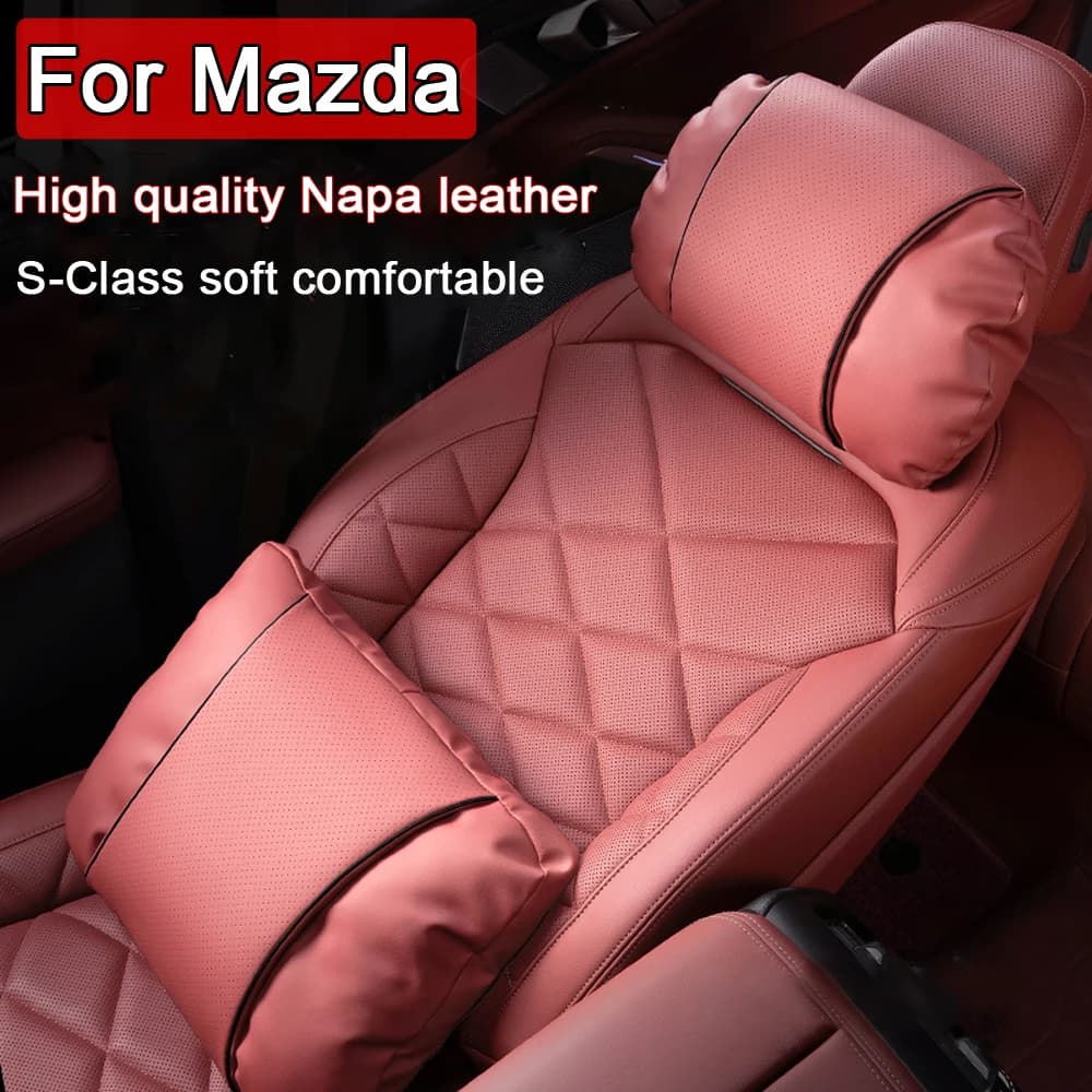 Nuovo poggiatesta per auto supporto per il collo cuscino per il collo cuscino lombare per sedile in pelle nappa per Mazda 2 3 6 Atenza CX-3 CX-4 CX-5 CX-7 CX-8 CX-9