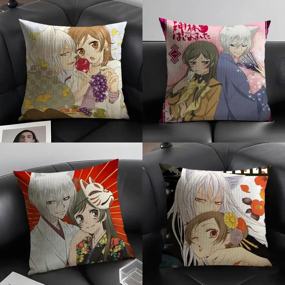 Splendida federa per cuscino con motivo Anime K-Kamisama Kiss, federa stampata per divano del soggiorno e decorazione della camera da letto