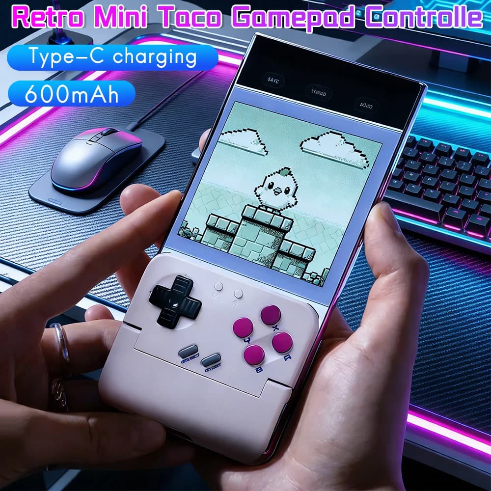 Controller wireless Bluetooth Gamepad per GameSir Taco Retro Gamepads con design a fissaggio verticale per iPhone e telefoni Android