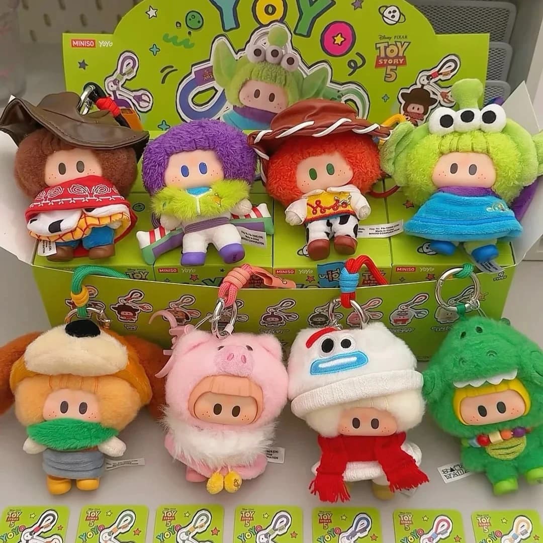 New YOYO Toy Story 5 Cute Companion Blind Box Plush Vinyl Doll Action Figures Buzz Lightyear Woody Aliens Anime Mystery Box Toys