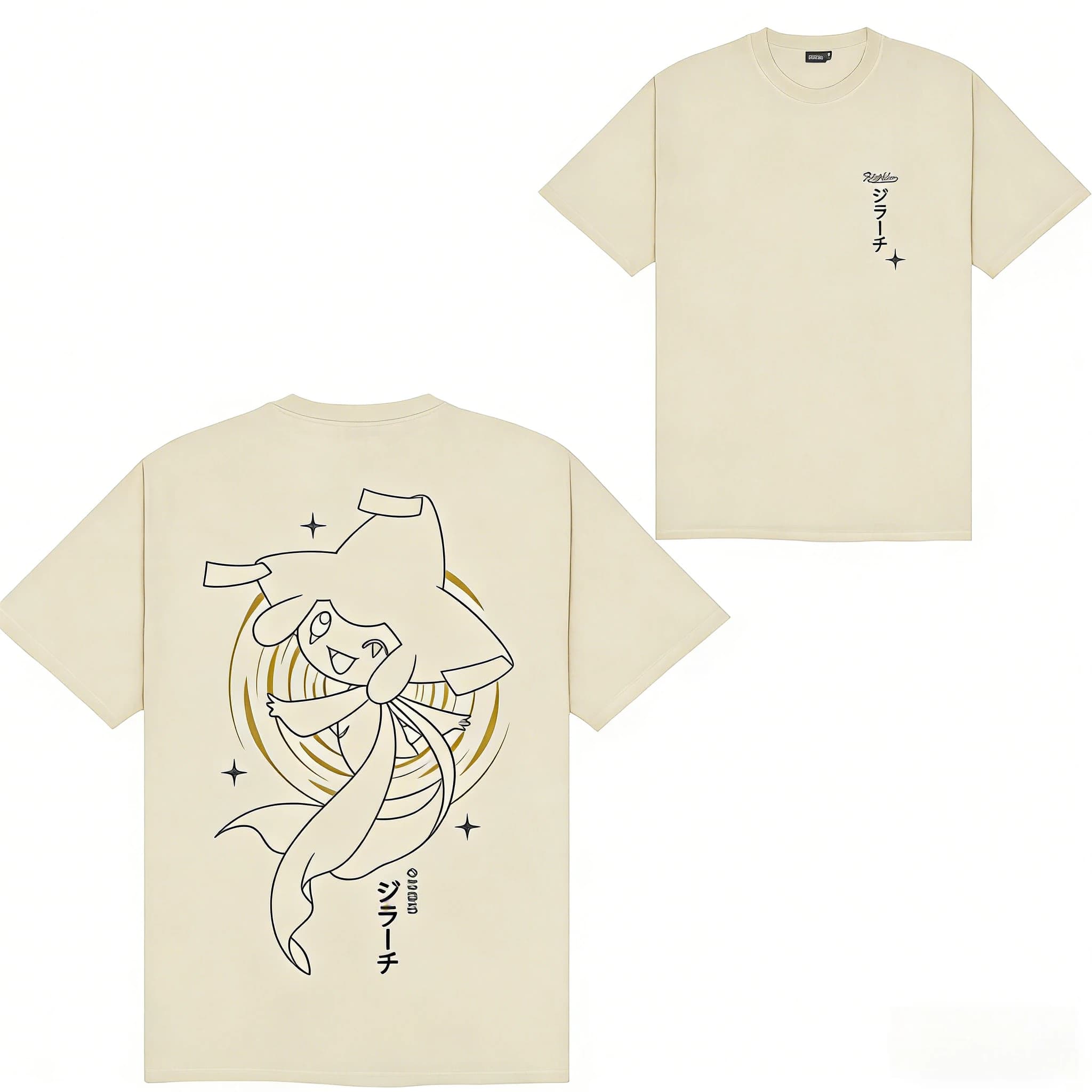 Bandai Nuovo Pokemon Mewtwo Ready To Fight Graffiti Stampa T-shirt comoda allentata da uomo a maniche corte di alta qualità genitore-figlio