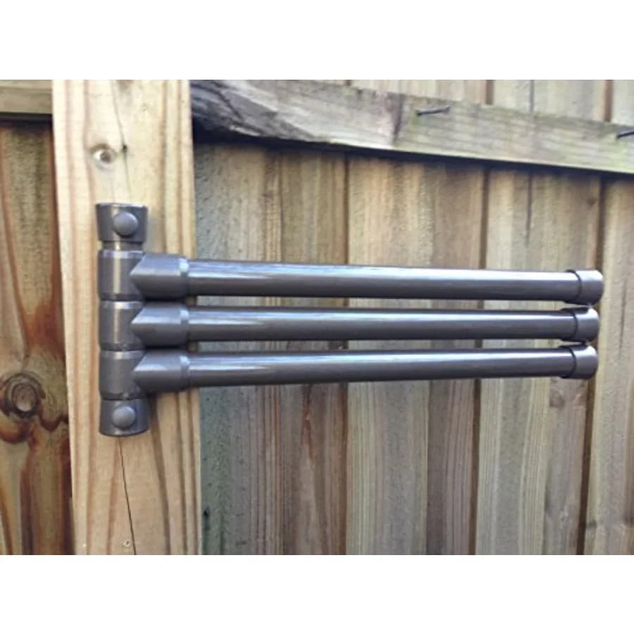Portasciugamani da parete per patio, 3 barre, in bronzo metallizzato