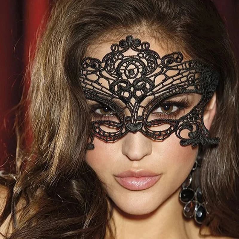 1/2/3/4/5/6Pcs Masquerade Mask For Women Lace Eye Mask For Halloween Costume Party Masquerade Mask For Women