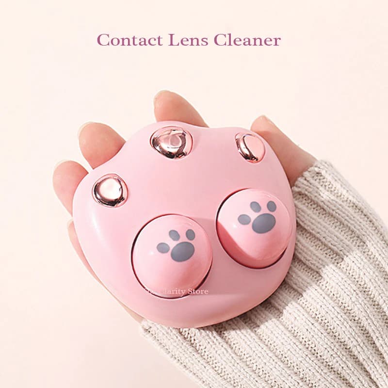 Cat Claw Cute detergente per lenti a contatto detergente per vibrazioni ad alta frequenza strumenti per la pulizia delle lenti a contatto rondella per lenti a contatto