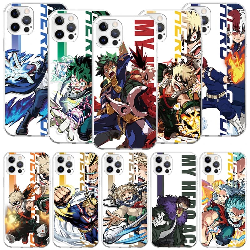 My Hero MHA Art Phone Case For iPhone 17 Air 16 15 Plus 11 14 Pro Max 13 Mini 12 7 8 + SE Pattern Art Customized Cover 16 15 Plu
