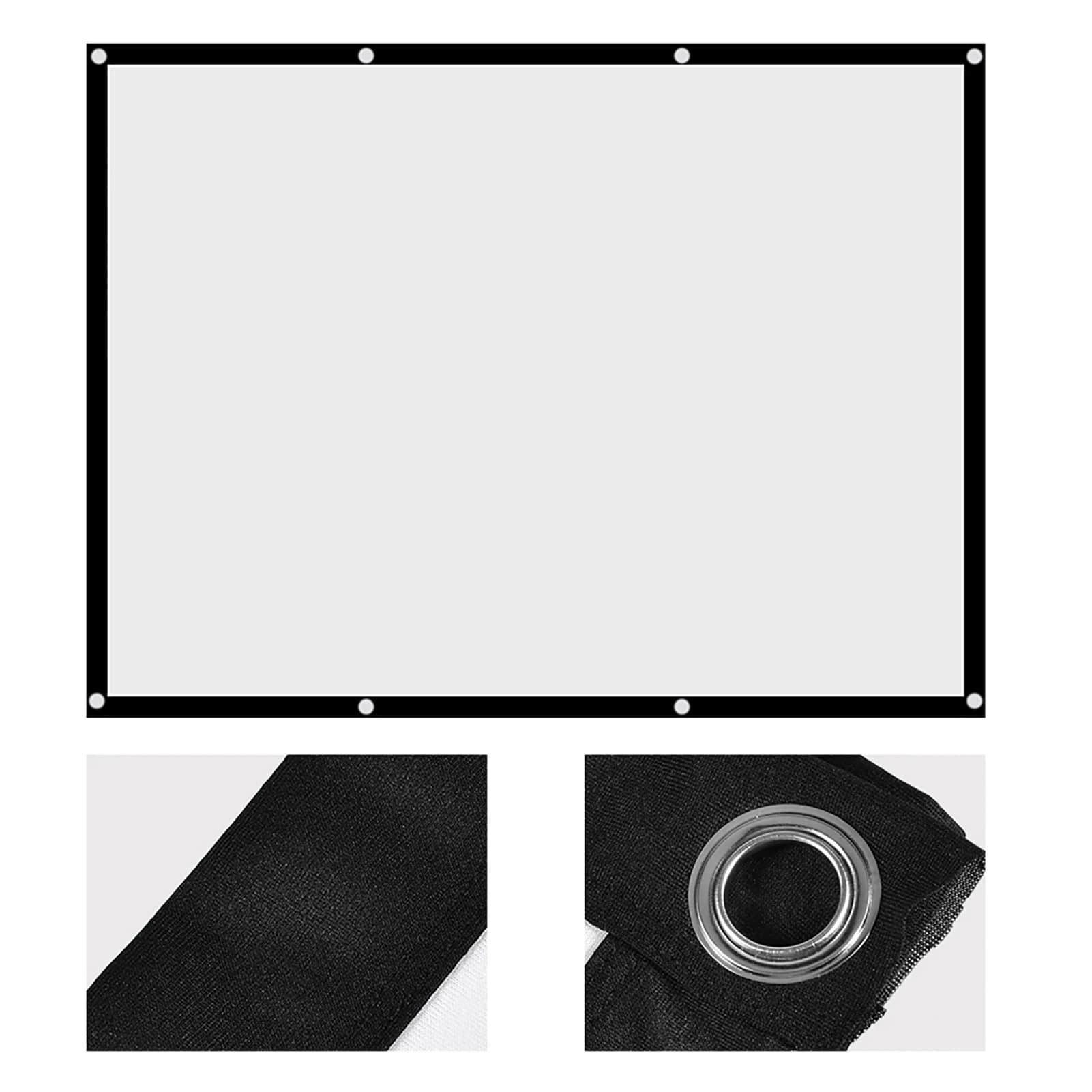 Schermo di proiezione bianco pieghevole portatile universale senza pieghe Rapporto di aspetto 4:3 diagonale da 60-100 pollici per Home Theater all'aperto
