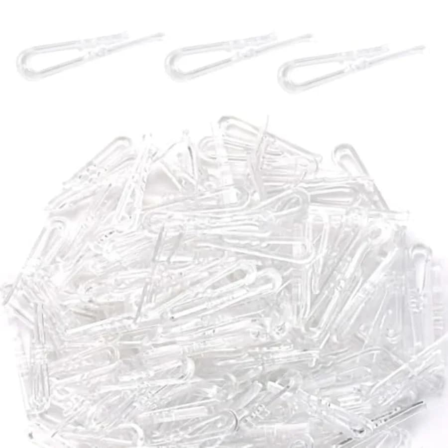 200 pezzi clip a coccodrillo in plastica trasparente a forma di U clip pieghevole per camicia pantaloni cravatte calzini camicie clip in tessuto con denti trasparenti