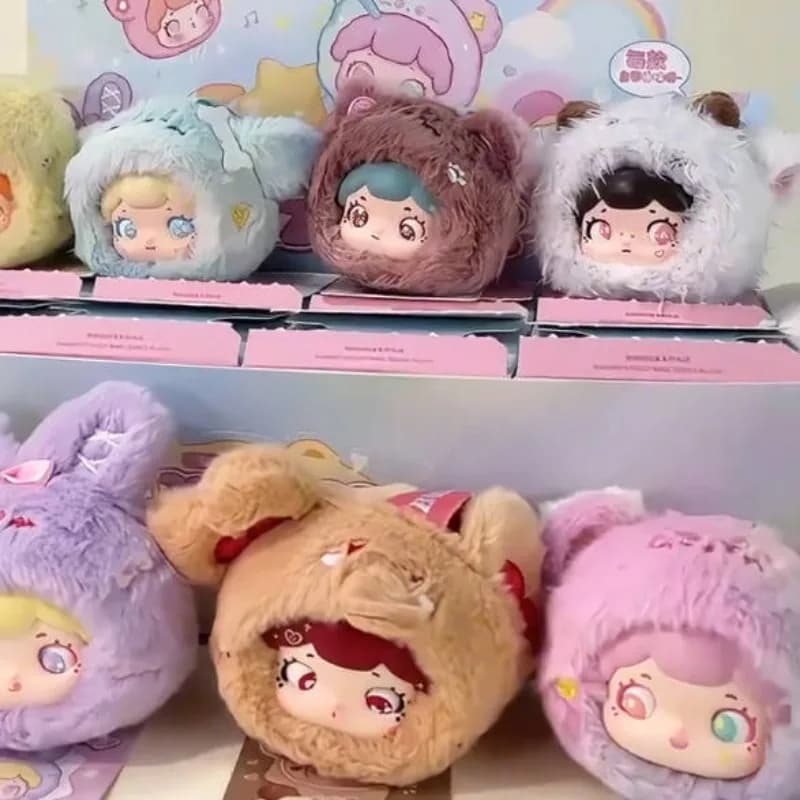 BAOBAO Fuzzy Baby Series Blind Box BAOBAO Mystery Boxes Vinyl Cute Doll Head Trendy Play Figure Girl Gift Bag Pendant Decoration