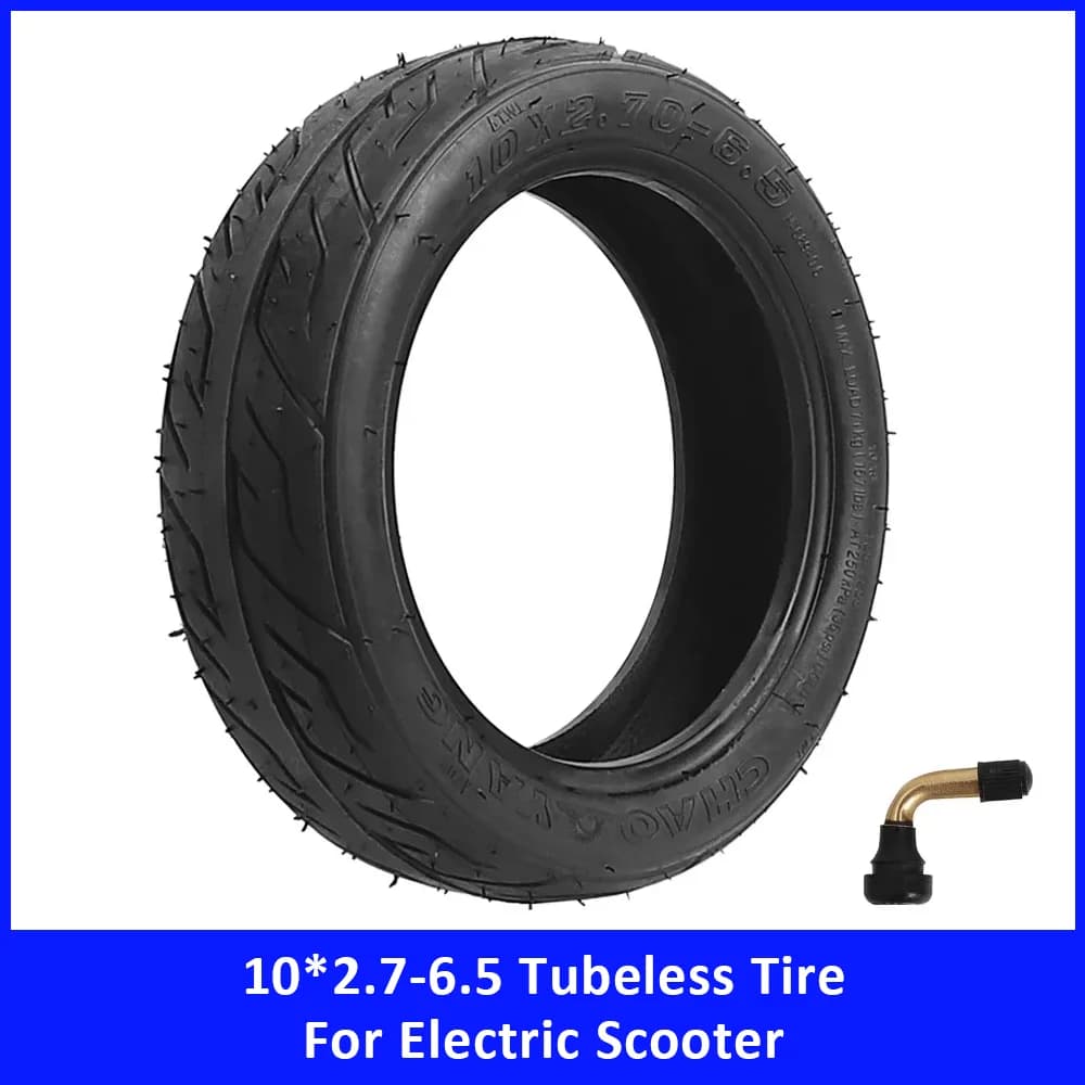 10 Inch 10x2.7-6.5 Tubeless Tires for Electric Scooter Balance Car Thickened Wear Resistant Vacuum Tyres Wheel Replacement