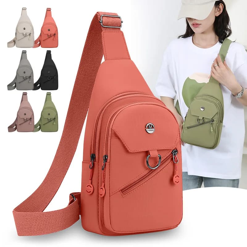 New Breast Bag Women's Shoulder Crossbody Multi-layer Travel Versatile Portable Wear-resistant Shoulder Bag