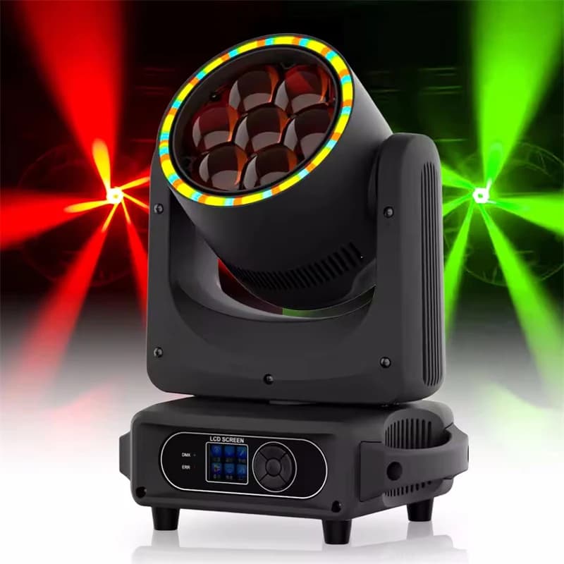 6 pieses Pixel di luce da palcoscenico 7x40w RGBW Anello colorato da palcoscenico Bee eye Zoom Fascio di luci led ape lavaggio degli occhi luce a testa mobile