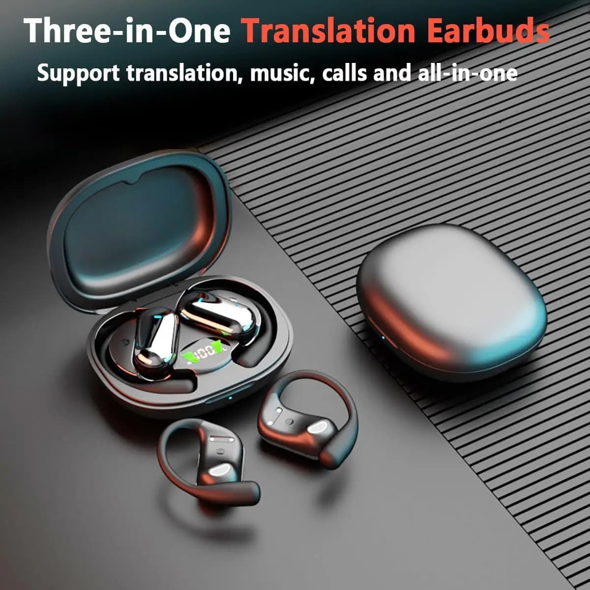 Wireless UYUXIO Headphones with Real Time AI Translation for 144 Languages, BT 5.4 Headphones for Business