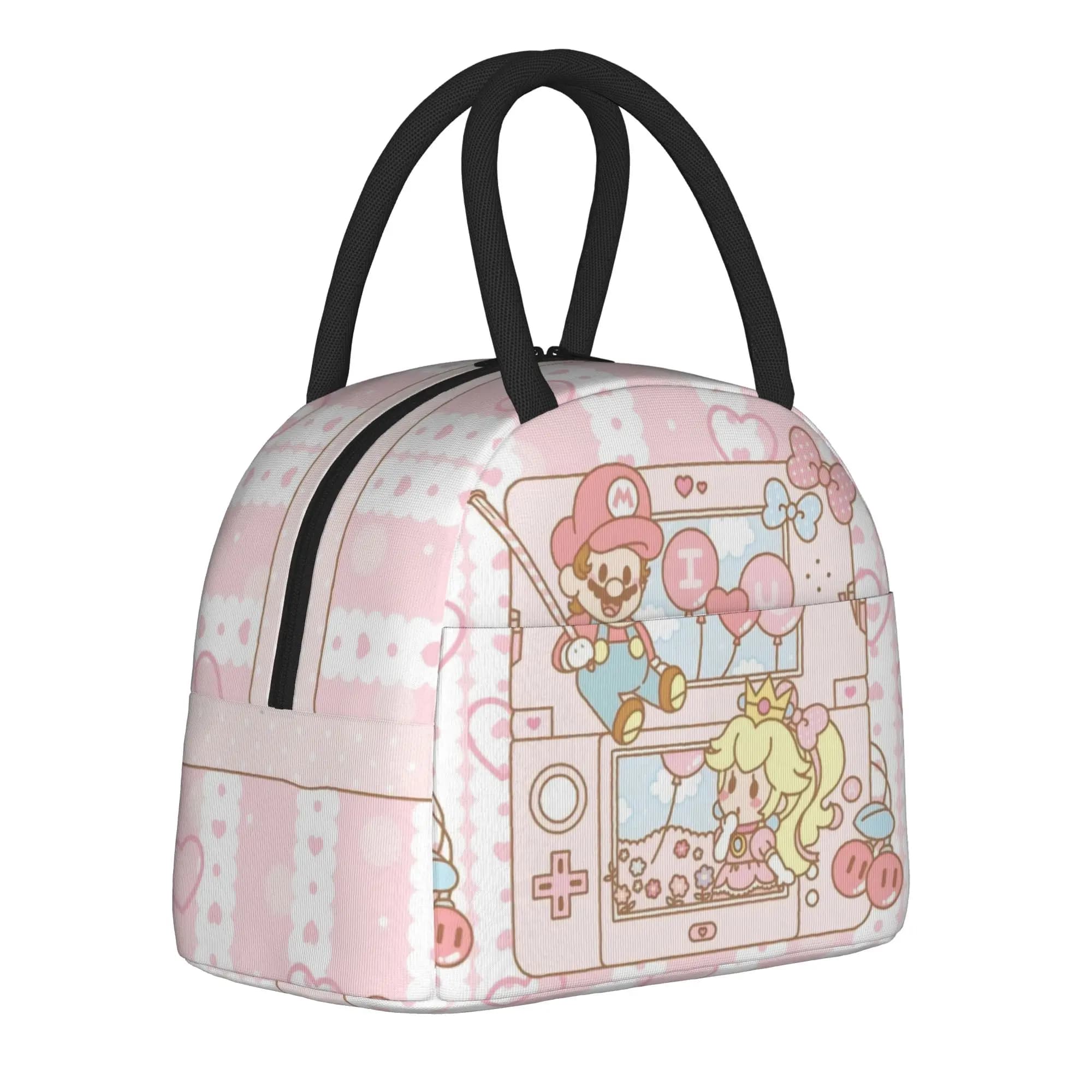Borsa termica per il pranzo Princess Peach Game, borsa termica riutilizzabile, contenitore per il pranzo, borsa termica grande Marios, borsa per il pranzo, borsa per il cibo, lavoro, viaggio