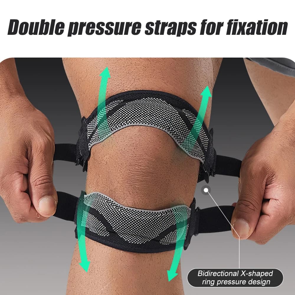Supporto per Ginocchio Regolabile per Uomo e Donna, Fascia di Supporto per Tendine Rotulei, per Alleviare il Dolore, Artrite, Tendinite